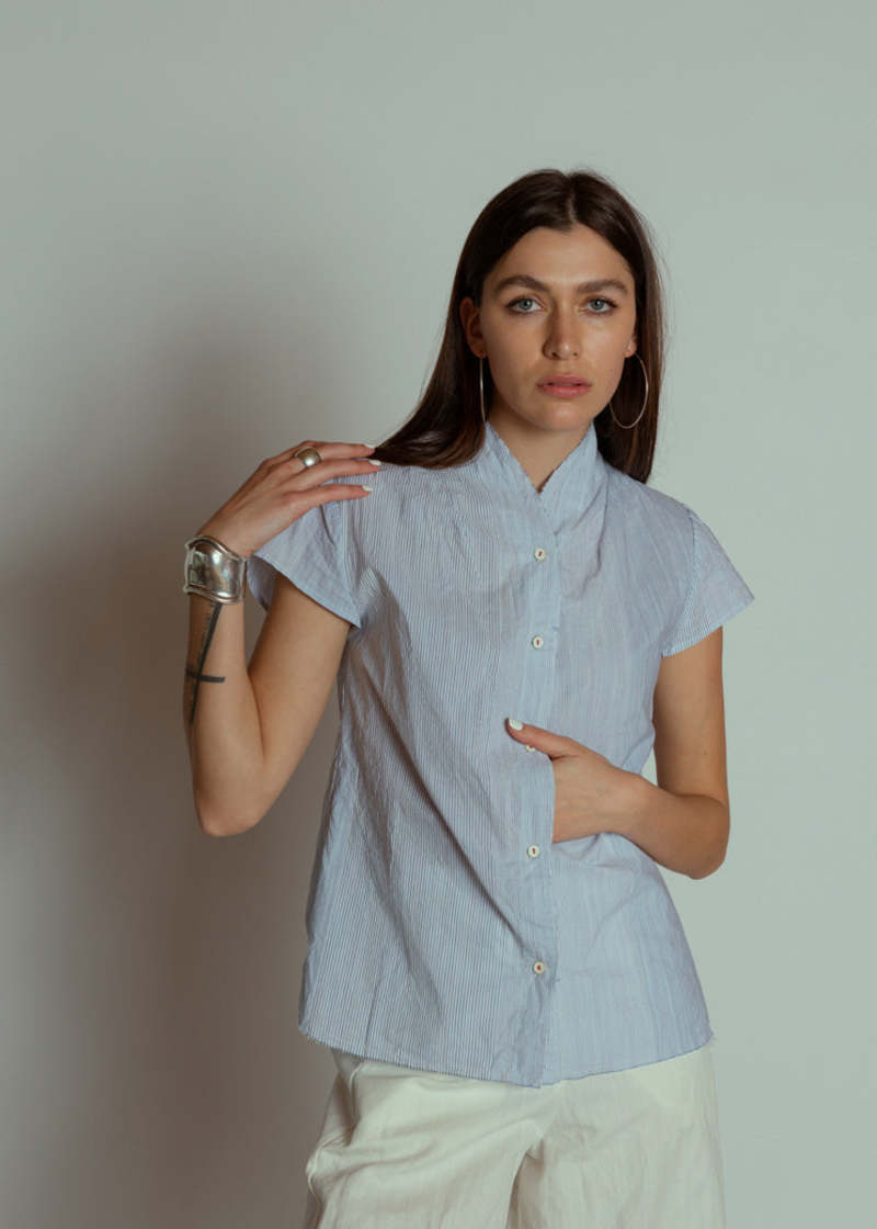 H+ Hannoh Wessel Christiana Shirt - Blue Stripe | Garmentory