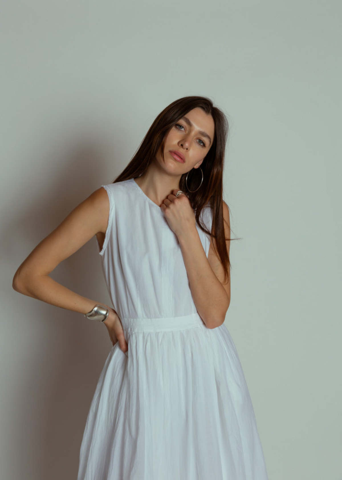 24ss H+ HANNOH WESSEL DRESS Reana ワンピース H+ Hannoh Wessel Rania Dress - White | Garmentory