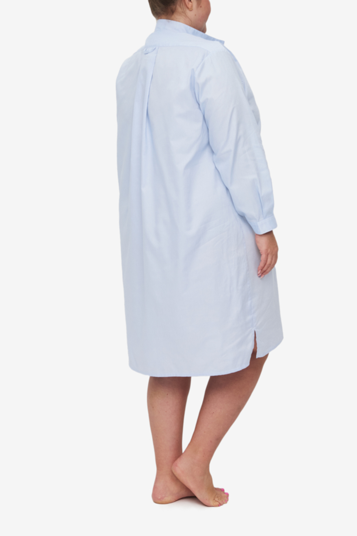 The Sleep Shirt Long Sleep Shirt Blue Pin Dot Garmentory