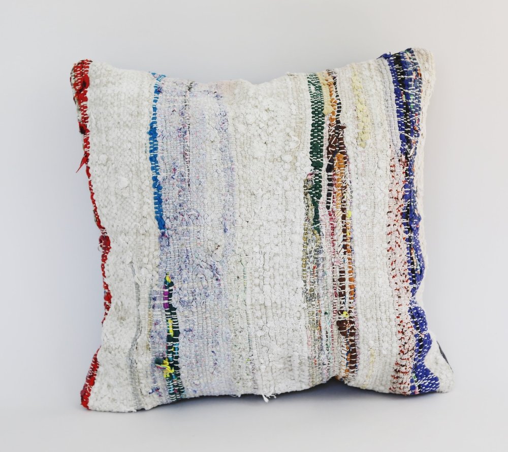 Byron Blue Turkish Rag Rug Pillow Ester Garmentory