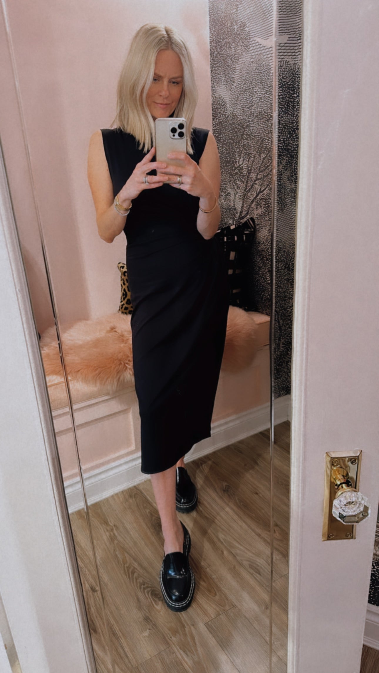 knee length dresses for ladies Beige Sculpted Frame Midi Dress