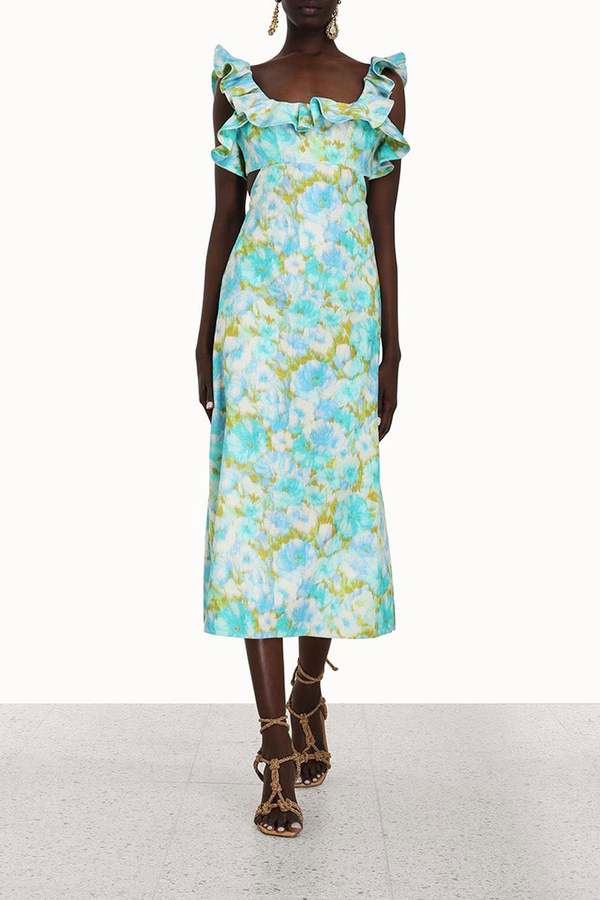 chinese dress ladies Zimmermann High Tide Buttoned Midi Dress Size 2 main image 0