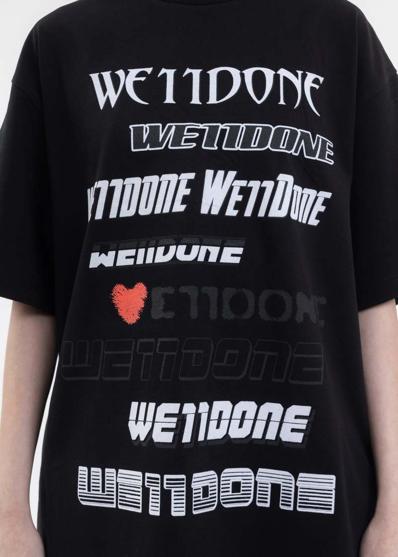 【関税込み】We11done ブラック LOVE WE11DONE Tシャツ We11done Love We11done T-shirt - Black | Garmentory