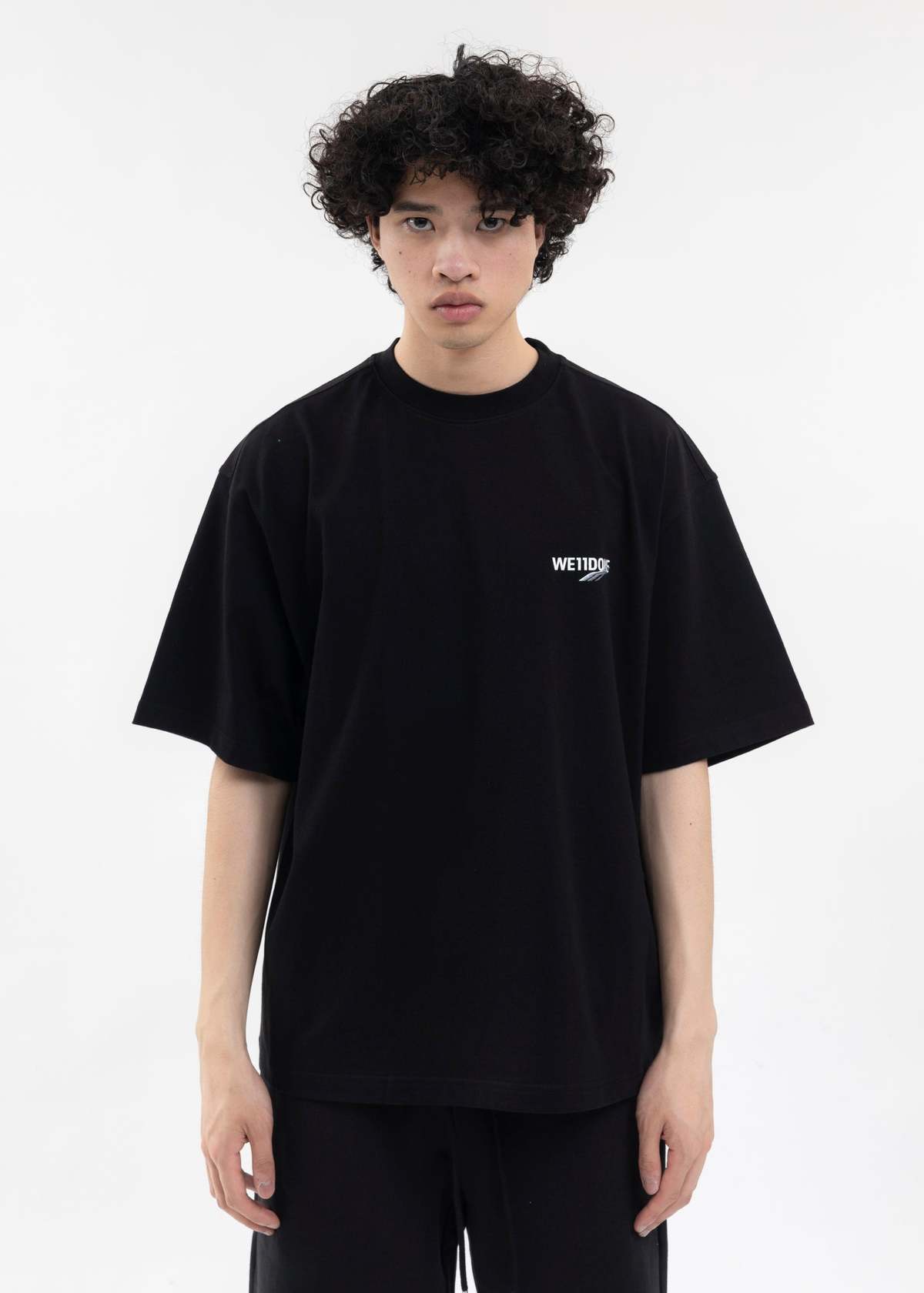 【WE11DONE】 Wave Logo T-Shirt (4 Colors) We11done Black Wave T-Shirt We11done