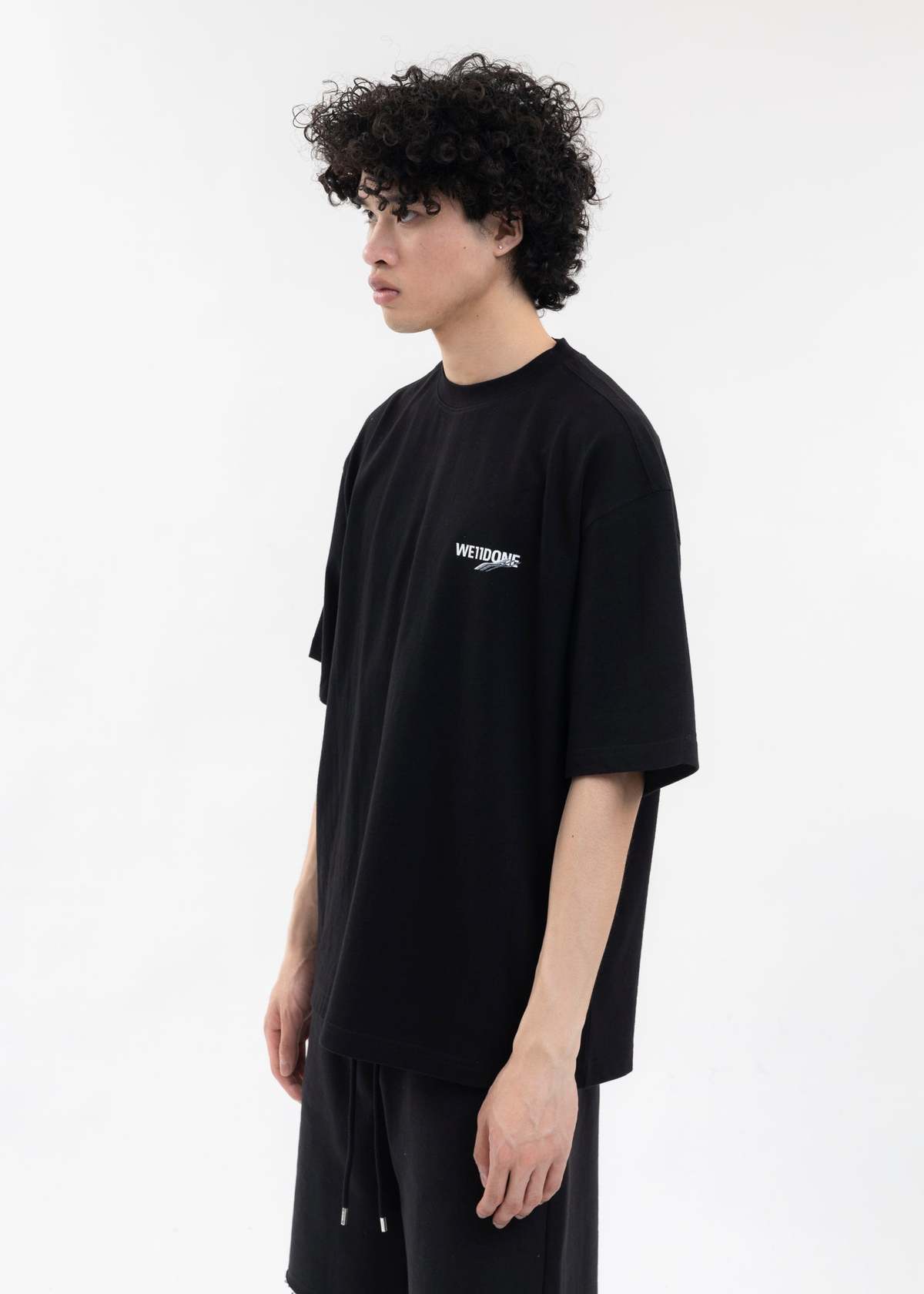 we11done WAVE LOGO SHORT SLEEVED T SHIRT - BLACK | Garmentory