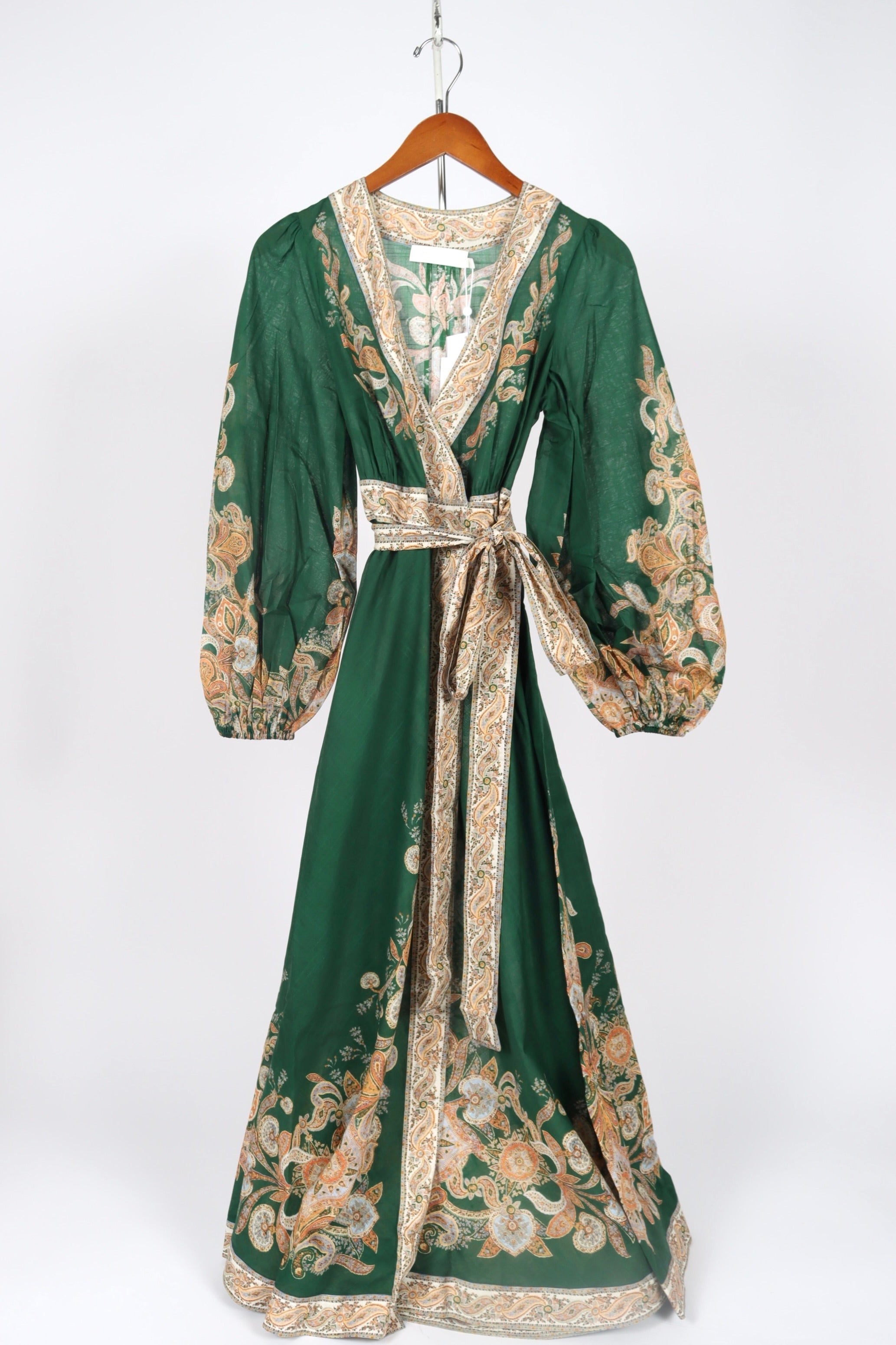 green zimmermann wrap dress Zimmermann | Dresses | Zimmermann Silk Sage Green Long Sleeves Wrap Mini Dress