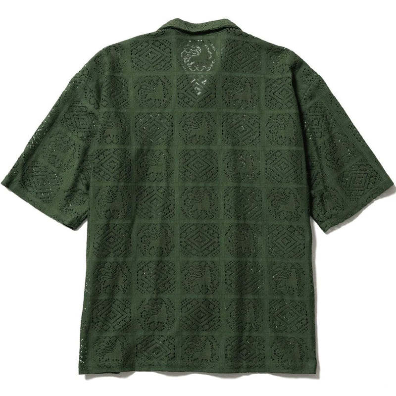 Sasquatchfabrix. Jah Lion Lace H/S OC Shirt - Green | Garmentory