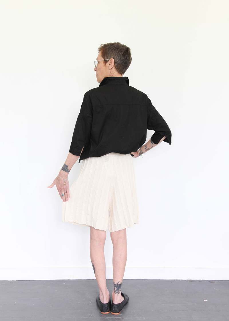 Wol Hide Wide Rib Short - Ecru Wol Hide Wide Rib Short - Ecru