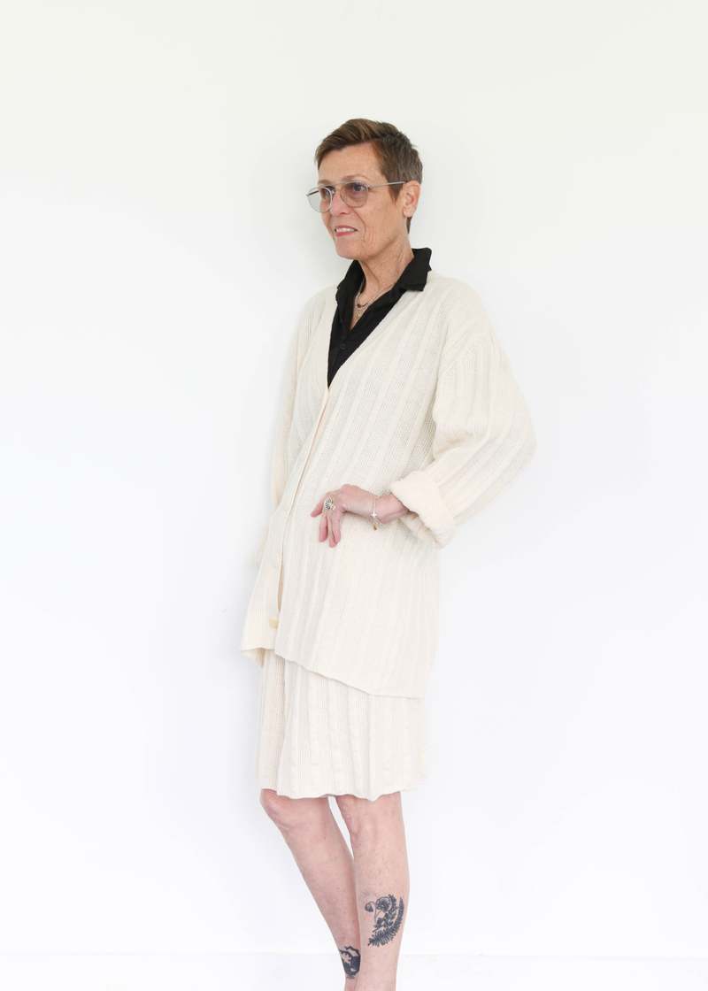 Wol Hide Wide Rib Short - Ecru Wol Hide Wide Rib Short - Ecru