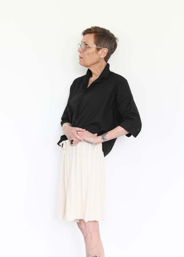 Wol Hide Wide Rib Short - Ecru Wol Hide Wide Rib Short - Ecru