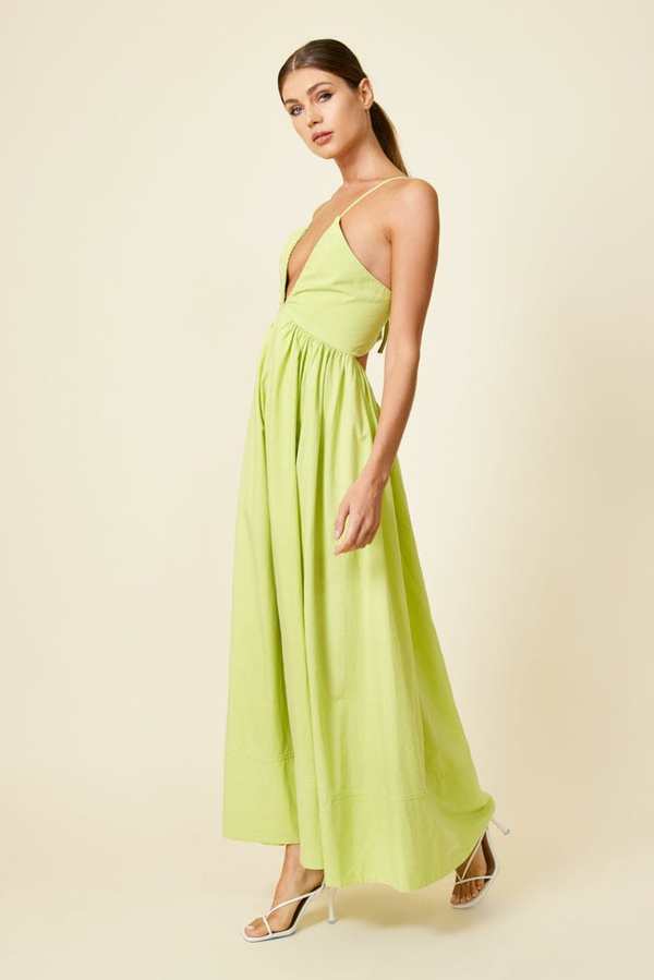 green emerald velvet dress See You Talking About It Lime Green Mini Dress Small main image 1
