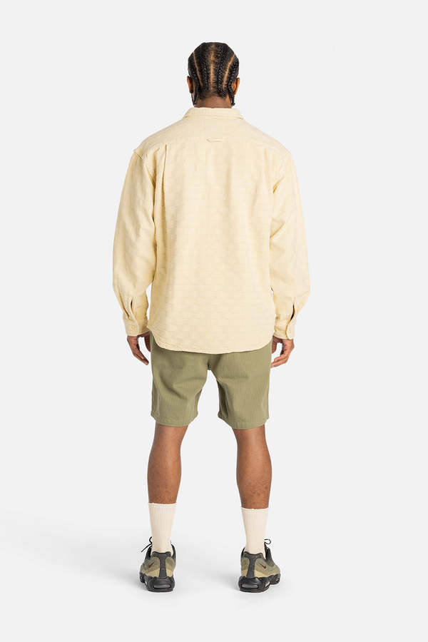 General Admission Herringbone Pleated Short - Olive | Garmentory
