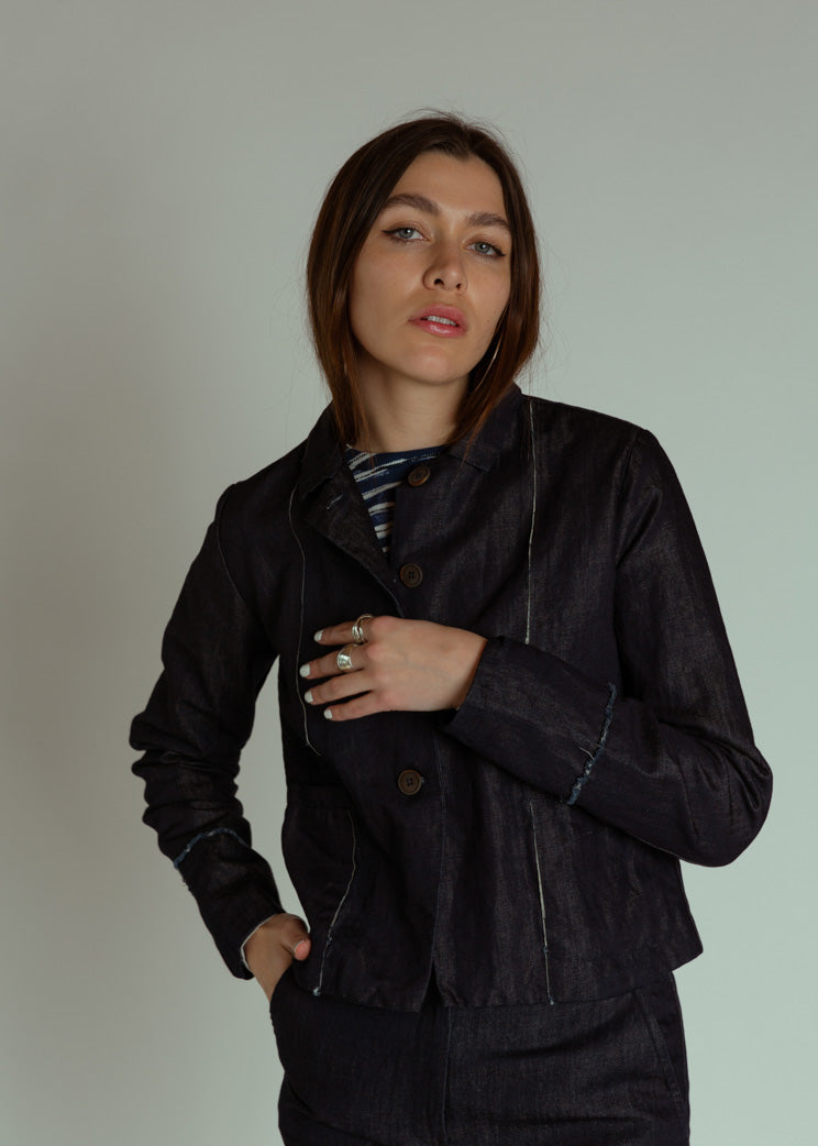 Aequamente Cold-dye Silk Pullover - Abisso 26127