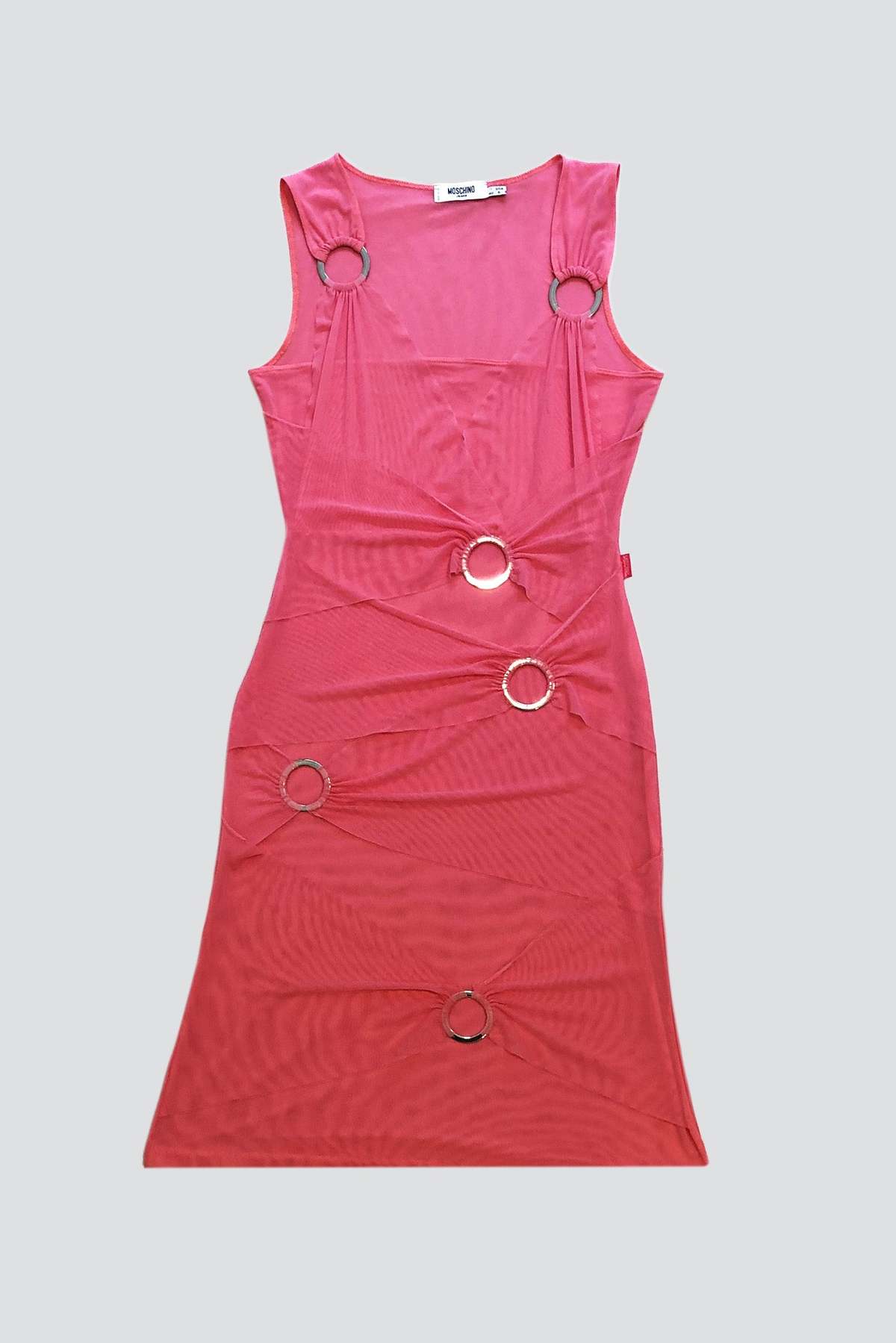 Vintage Moschino Mesh Ring Dress - Pink | Garmentory Vintage Moschino Mesh Ring Dress - Pink | Garmentory