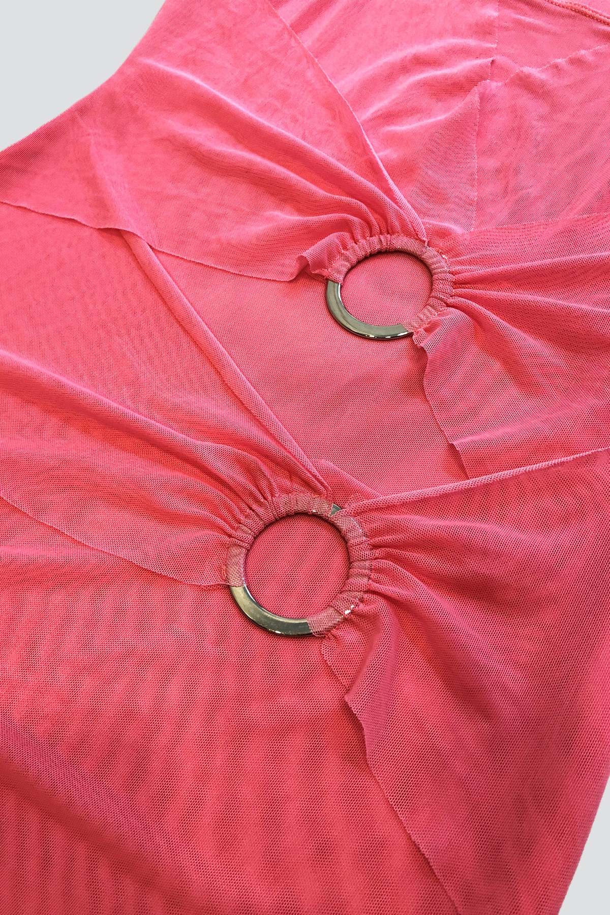 Vintage Moschino Mesh Ring Dress Pink Garmentory