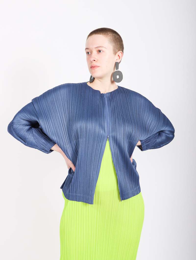 Pleats Please by Issey Miyake January Monthly Colors Zip Up 