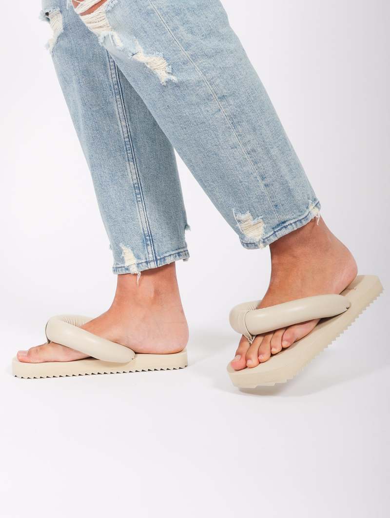 サンダル・ミュール YUME YUME SS23 YUME YUME Sandals (FS0005W BEIGE) Yume Yume Women's Tyre Slide in Beige Yume Yume