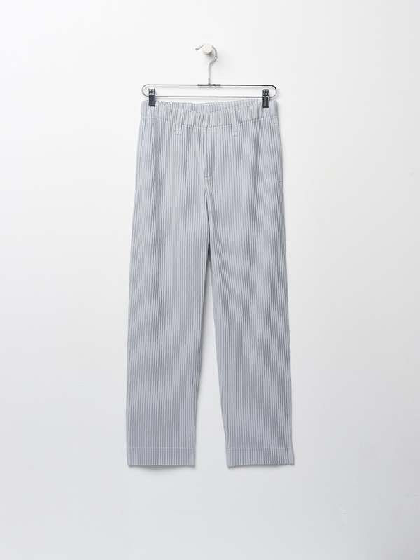 HOMME PLISSE ISSEY MIYAKE BASICS HP36JF350 PANTS - LIGHT GRAY
