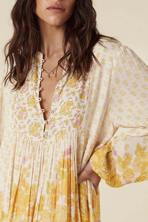 SPELL & THE GYPSY COLLECTIVE Yellow Rose Boho Midi Dress - Honeysuckle |  Garmentory