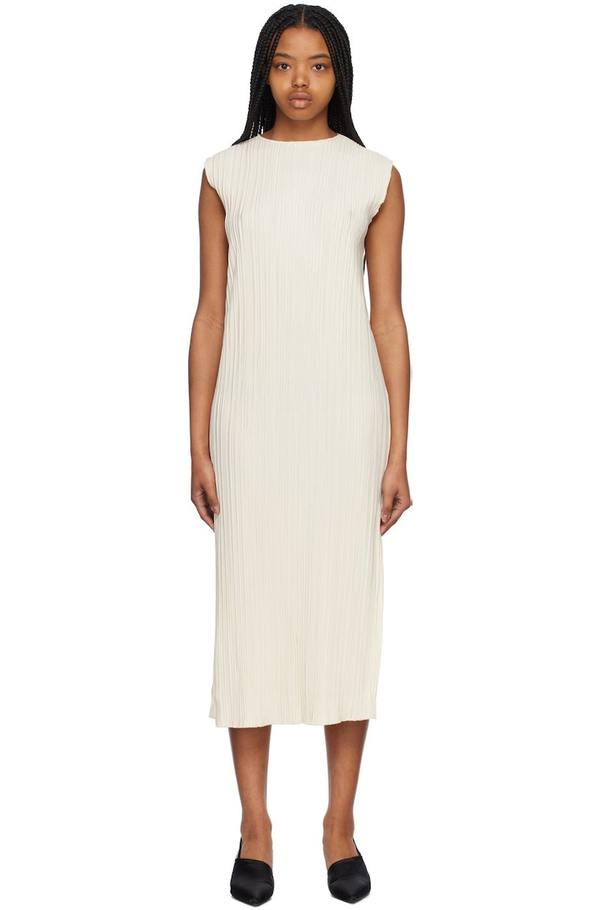 Anine Bing Melanie Midi Dress - White | Garmentory