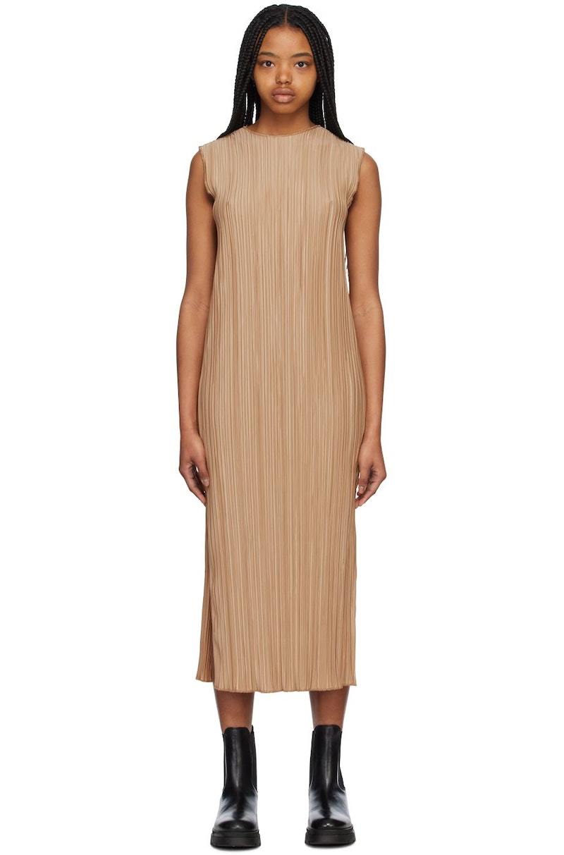 anine bing pleated dress Melanie Pleated Dress by Anine Bing