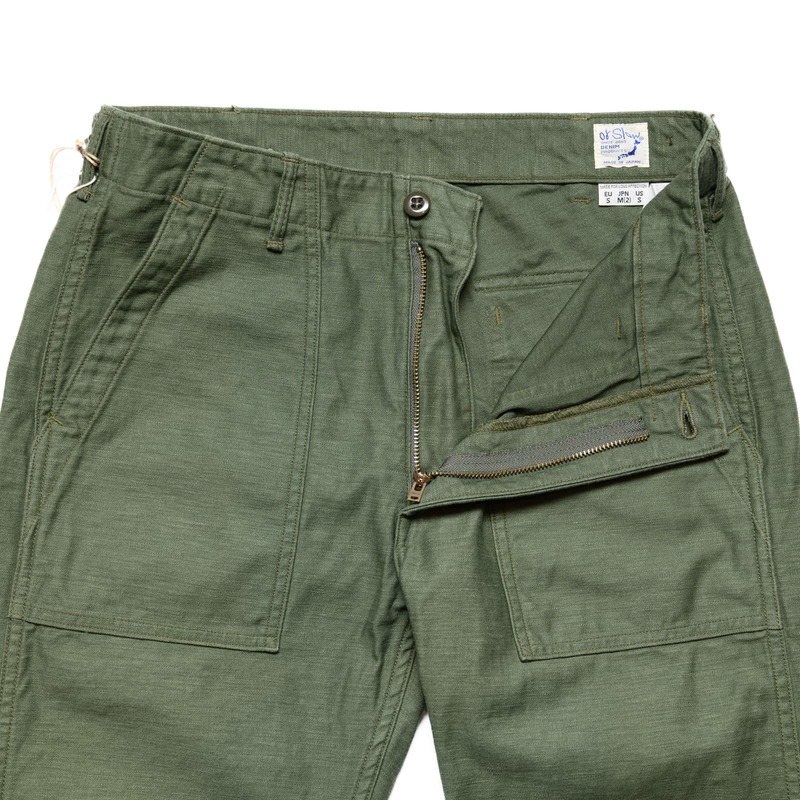 Orslow Slim Fit US Army Fatigue Pants - Green Orslow Slim Fit US Army Fatigue Pants - Green