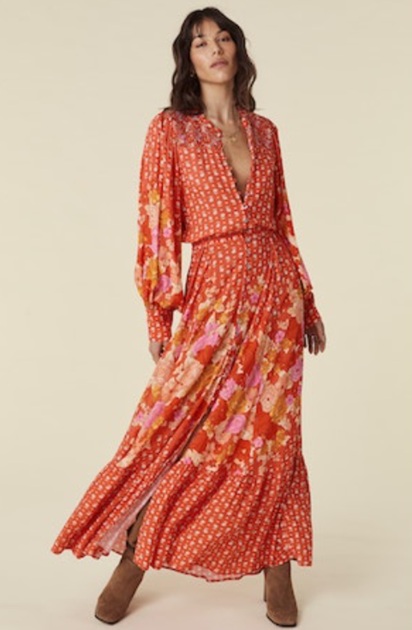 SPELL THE GYPSY COLLECTIVE Yellow Rose Gown Desert Rose