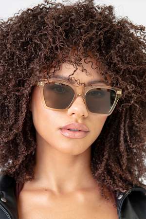 Illesteva Silverlake Sunglasses - Citrine/Brown Flat 