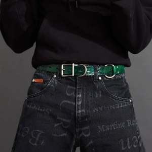 Martine Rose Bondage Belt - Green Faux Snake | Garmentory
