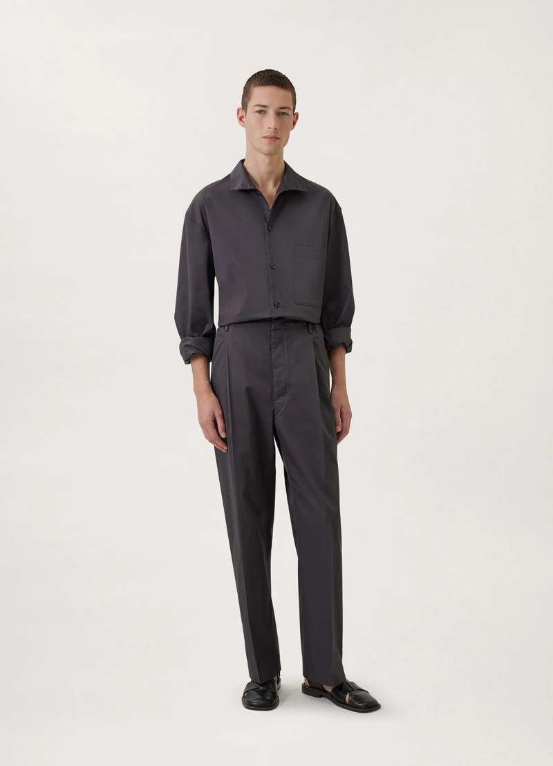 Lemaire Easy Pleated Pants - Zinc | Garmentory