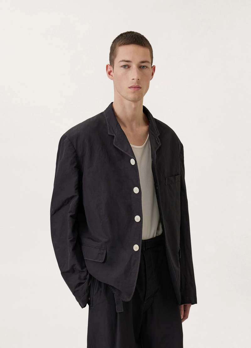LEMAIRE ノーカラージャケット ブラック Lemaire Short Jacket - Black | Garmentory