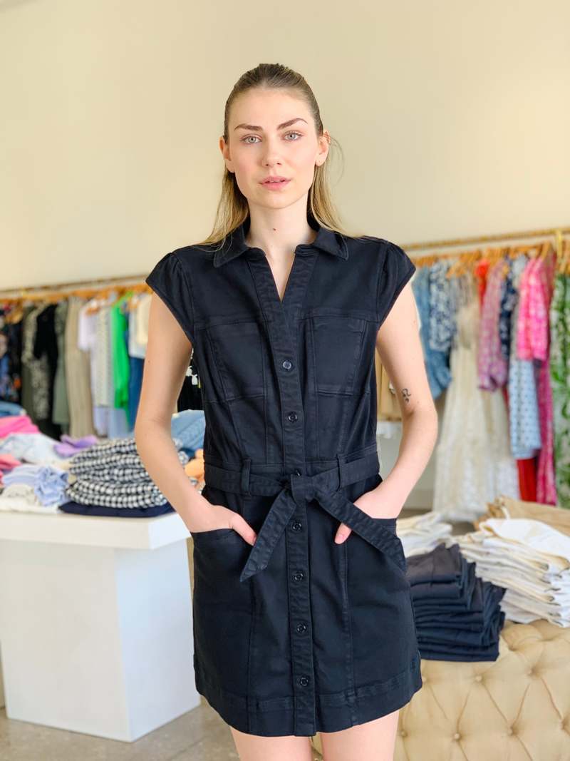 Paige Jaxsyn Dress Washed Black Garmentory