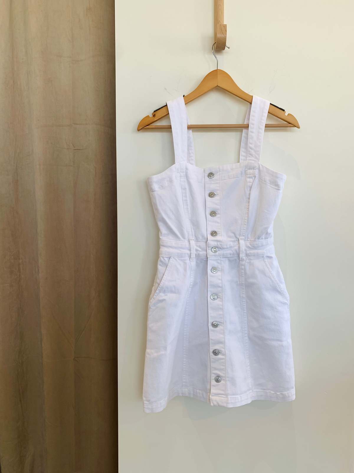 white christmas dresses White Denim Dress