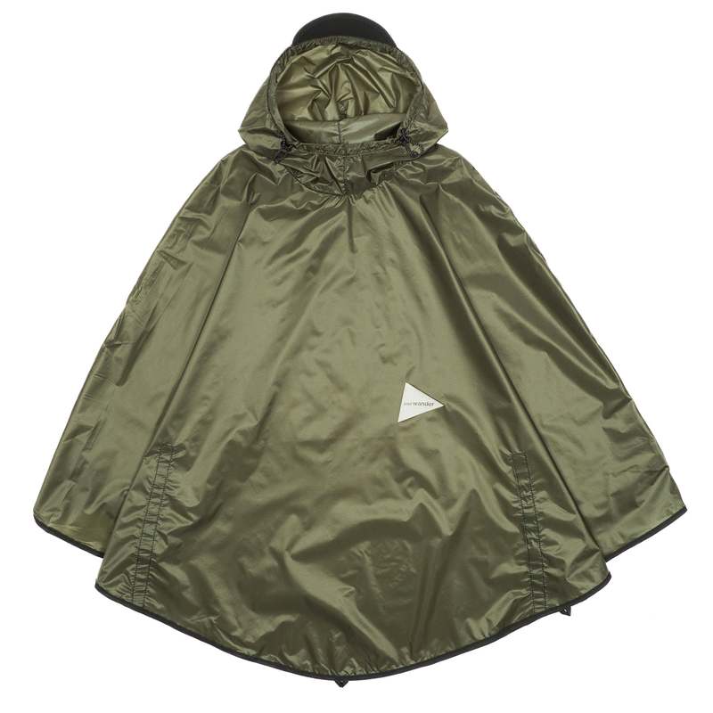 and wander SIL PONCHO - KHAKI | Garmentory