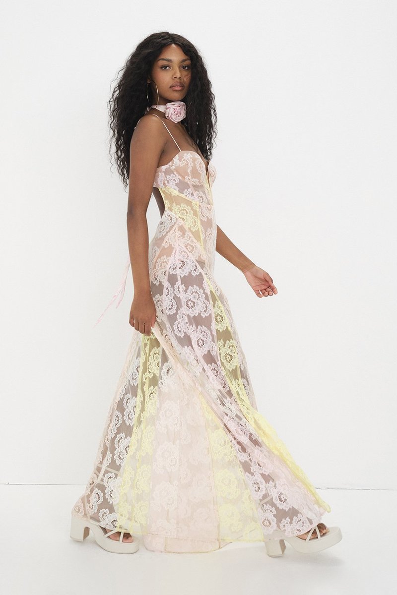For Love & Lemons Blossom Maxi Dress - Ivory | Garmentory