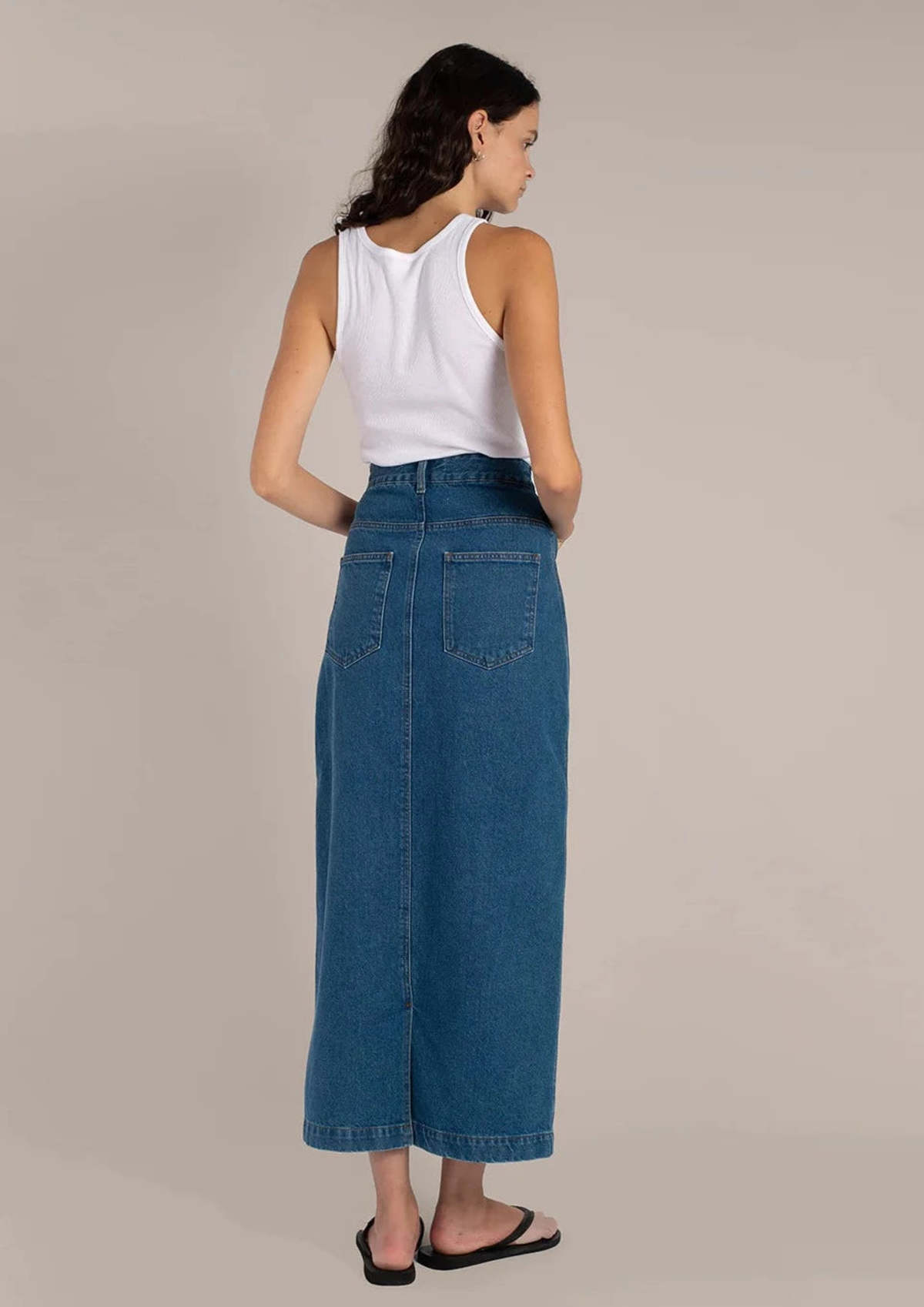 Mundaka Denim Long Skirt - Blue - Image 2 of 4