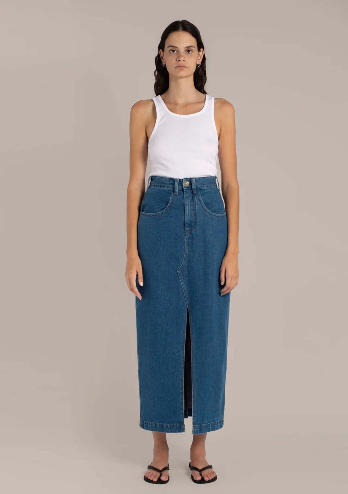 Mundaka Denim Long Skirt - Blue - Image 4 of 4