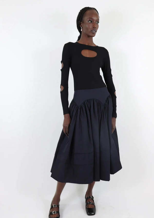 Sandy Liang Ellie Top - Black | Garmentory