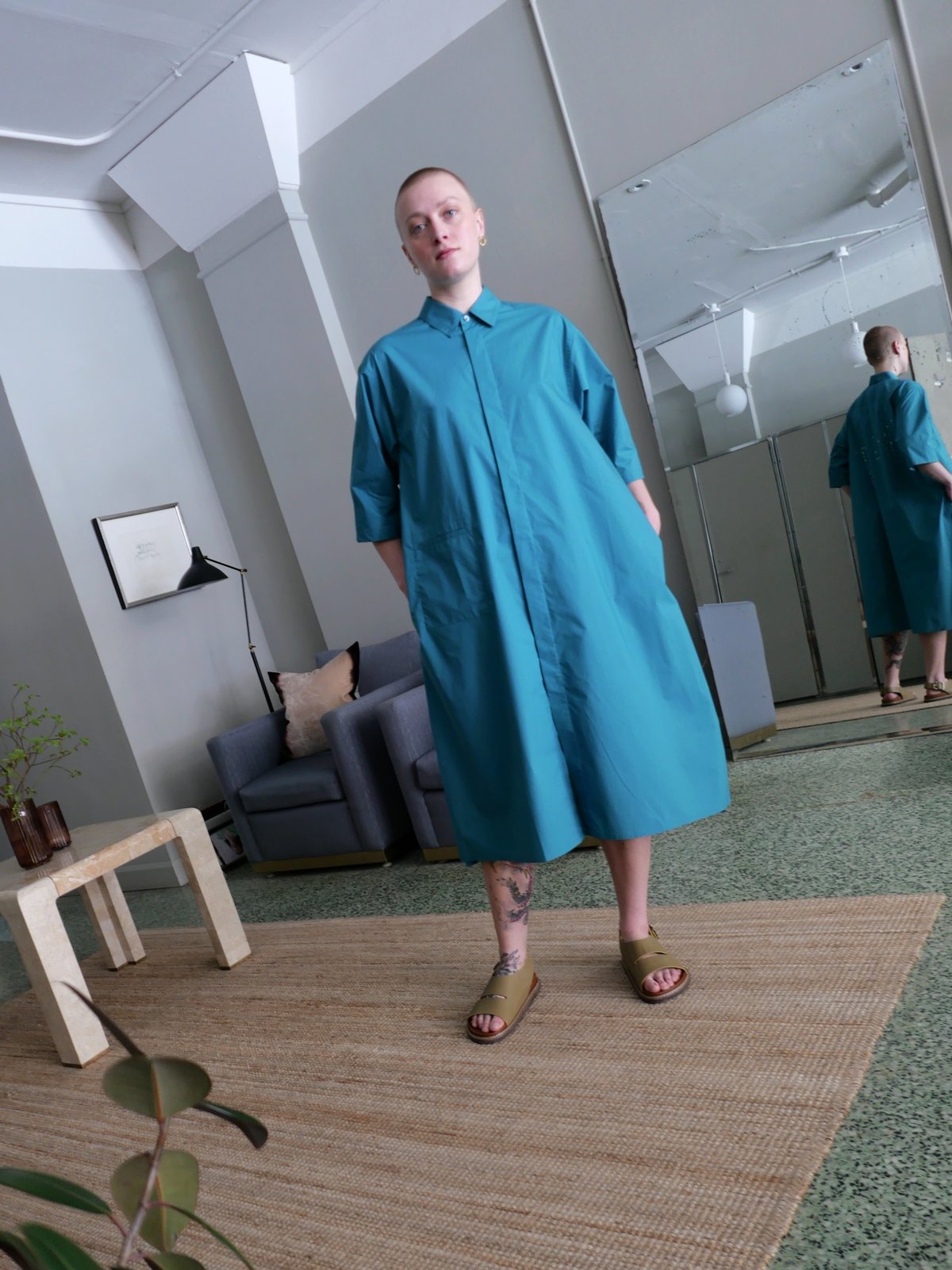 Sofie D'Hoore DILLION DRESS - TOPAZ GREEN | Garmentory