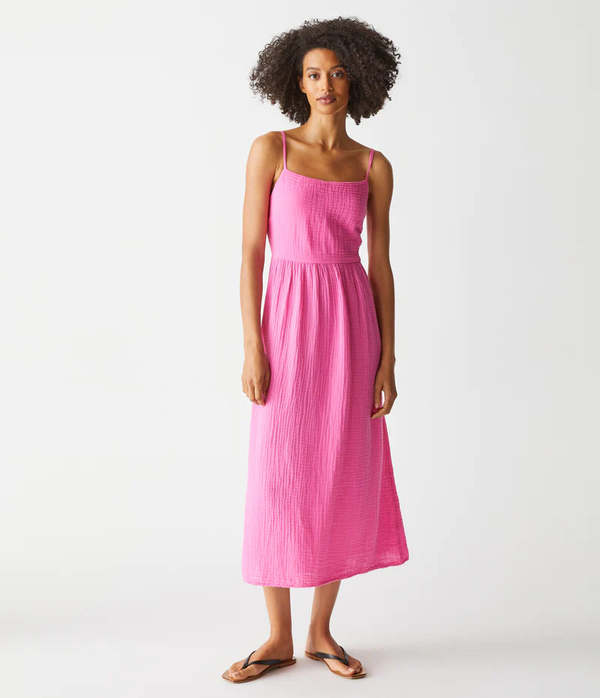 Michael Stars Allora Midi Dress - Azalea on Garmentory