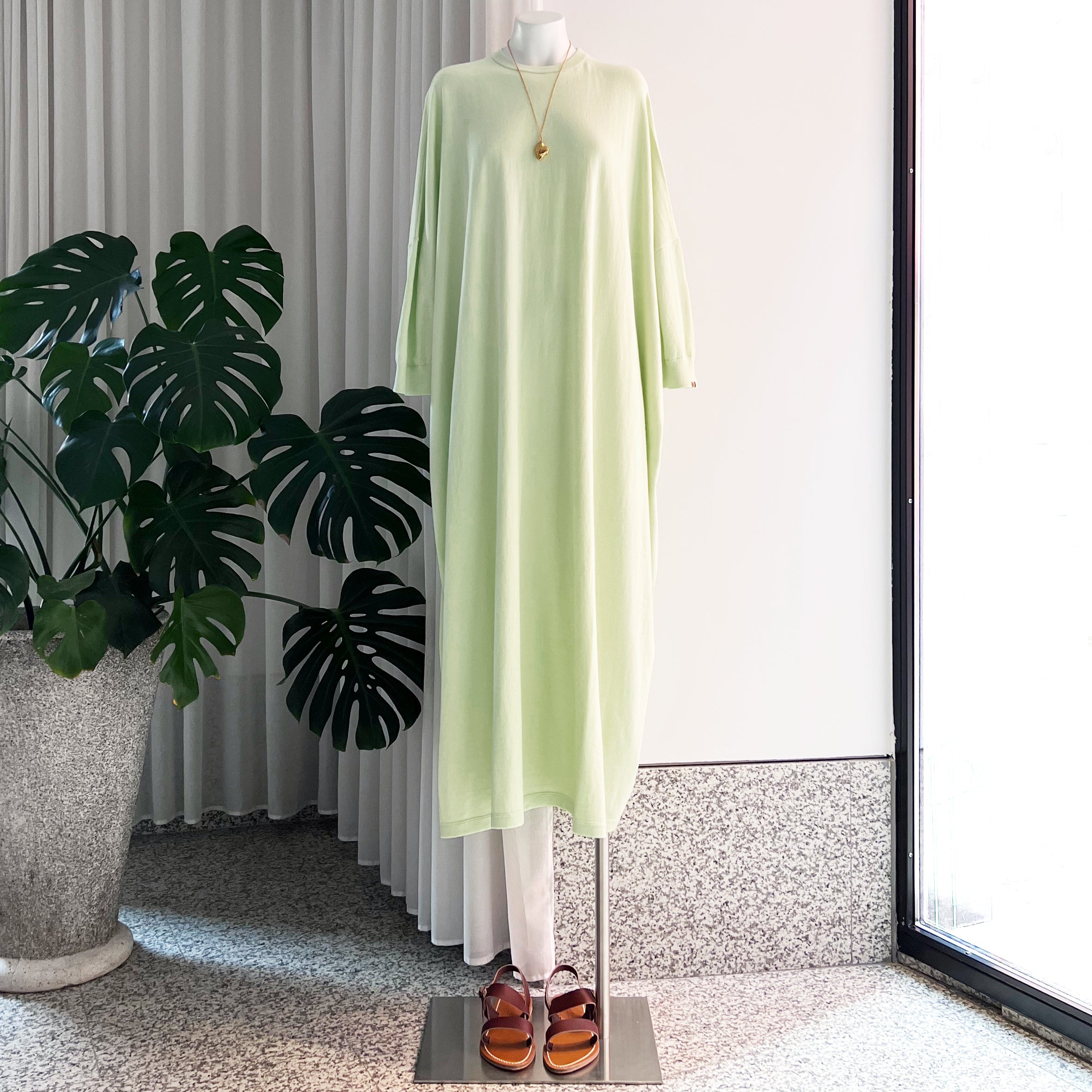 Extreme Cashmere Spook Cashmere Dress Lime