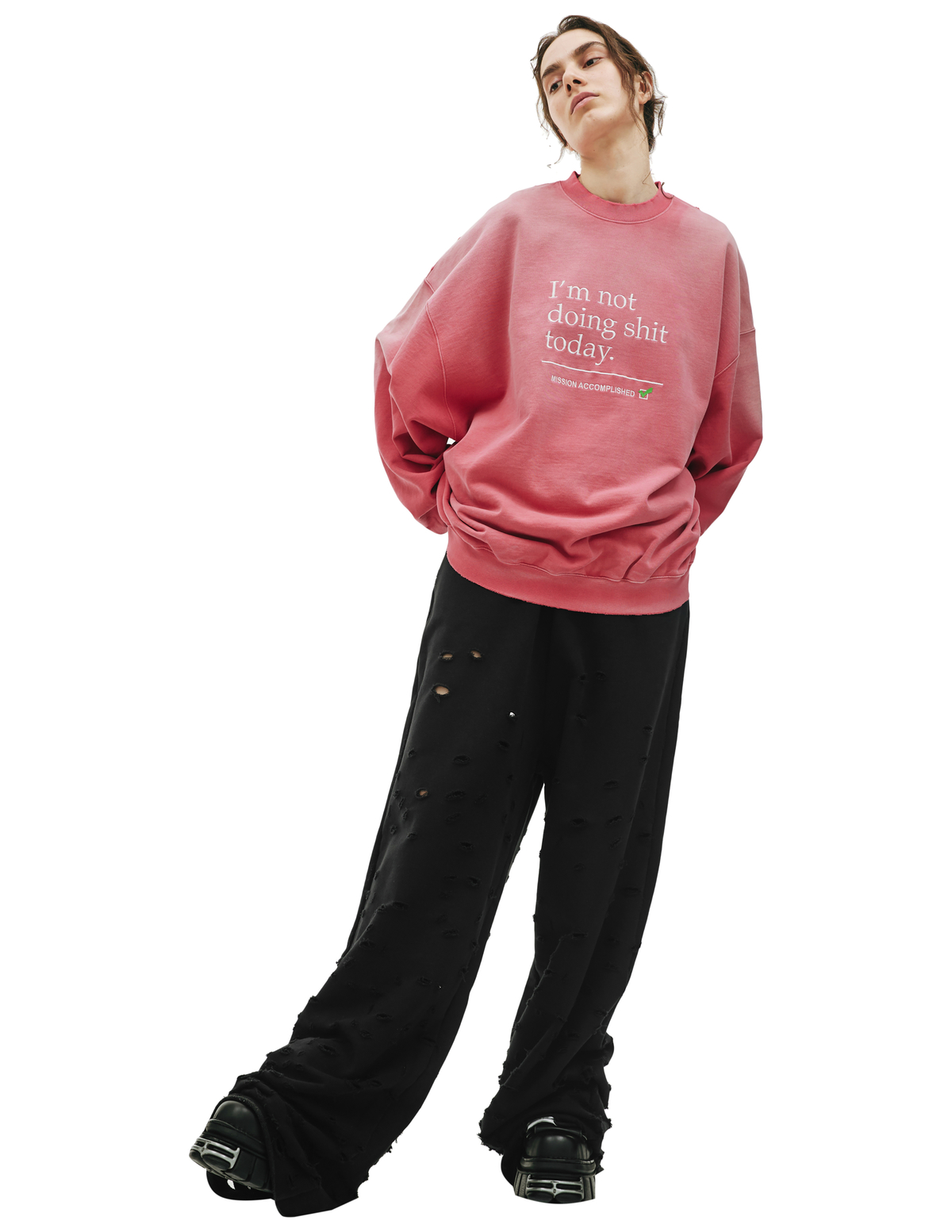 VETEMENTS 23SS Not Doing Crewneck Sweat Vetements Not Doing Shit