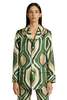 FRS Asia Painted Diamond Silk Scarf - Geometrico Verde - Thumbnail 1