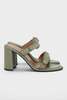 Petar Petrov BLOCK HEEL STRAP MULES - EUCALYPTUS - Thumbnail 4