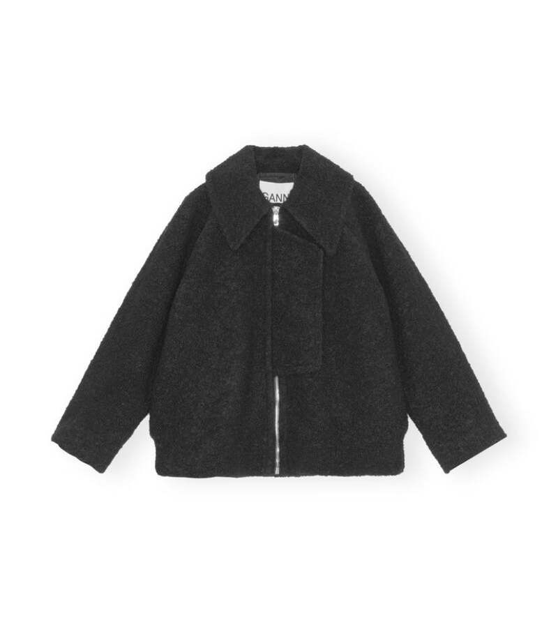 Ganni Boucle Wool Jacket | Garmentory