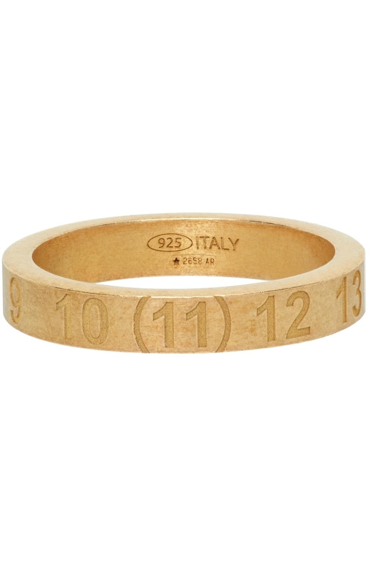 Maison Margiela Gold Small Numbers Ring | Garmentory