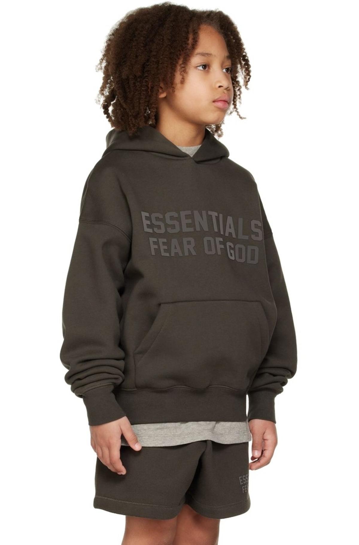 Essentials Kids Gray Bonded Hoodie | Garmentory