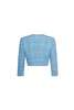 ALESSANDRA RICH Checked Tweed Cropped Jacket - Light Blue - Thumbnail 6