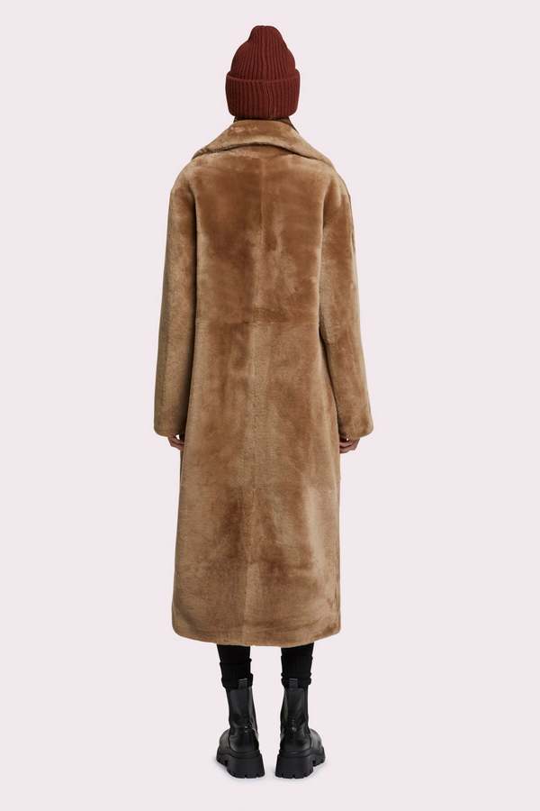 yves salomon  COAT IRONED MERINOS LAMB