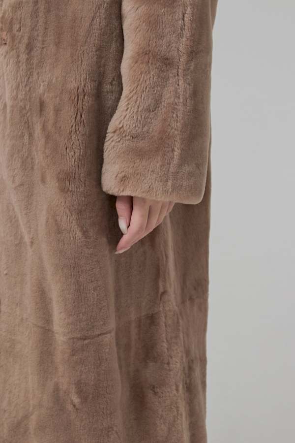 yves salomon  COAT IRONED MERINOS LAMB